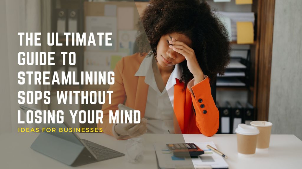 A business woman working to streamline SOPs in a modern office